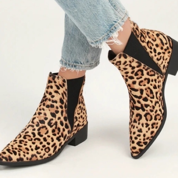 steve madden leopard booties